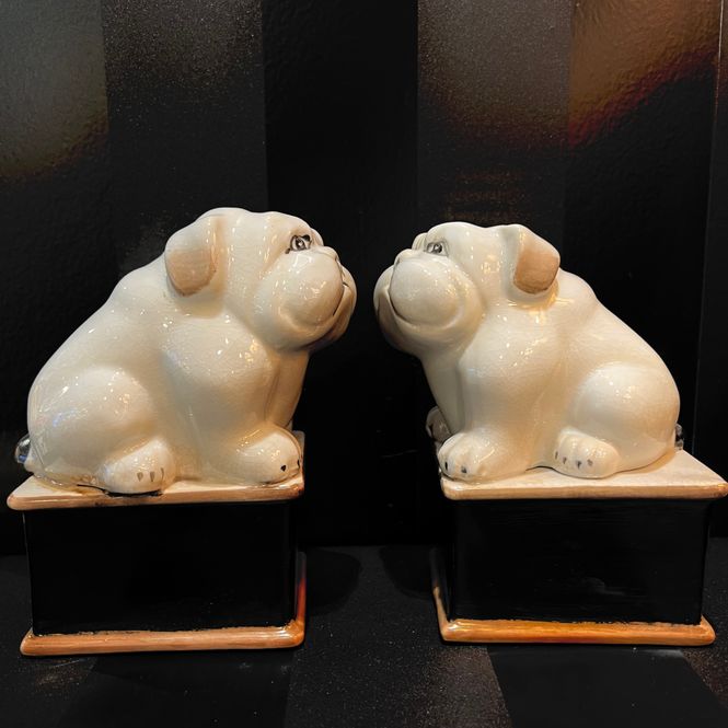 Hovedbilde Engelsk Bulldog figurer, sett med 2