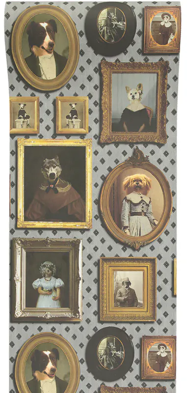 Top Dog tapet grå