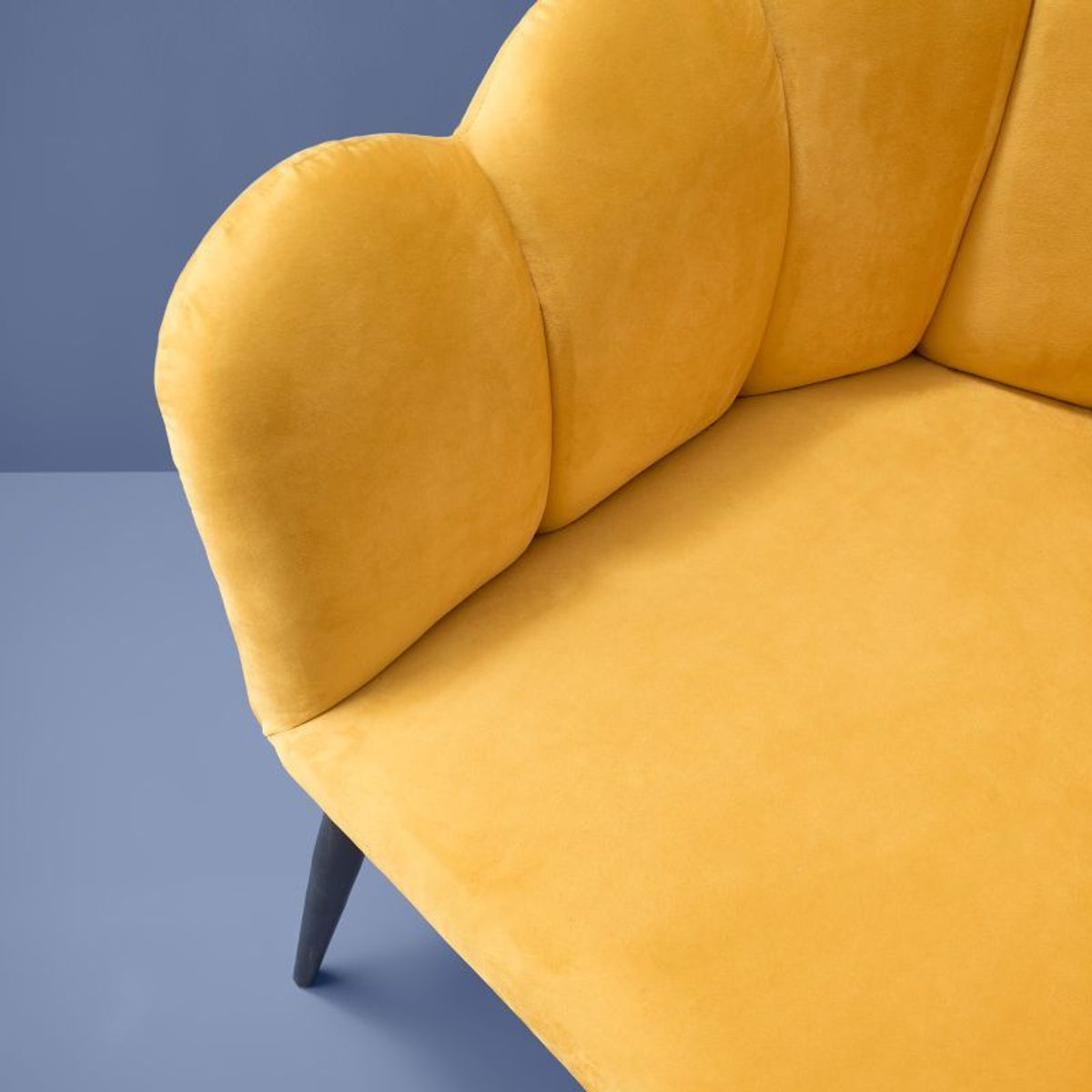 Stol Marlene Yellow i fløyel  WERNS