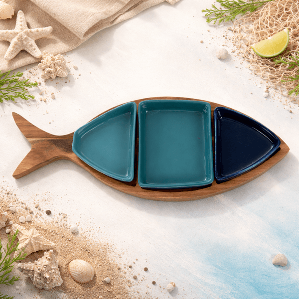 Hovedbilde Snackskåler fisk, skålsett 4 deler