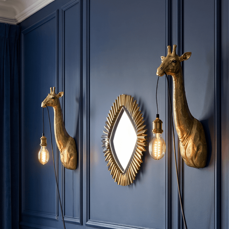 Lucie giraff vegglampe gold Werns
