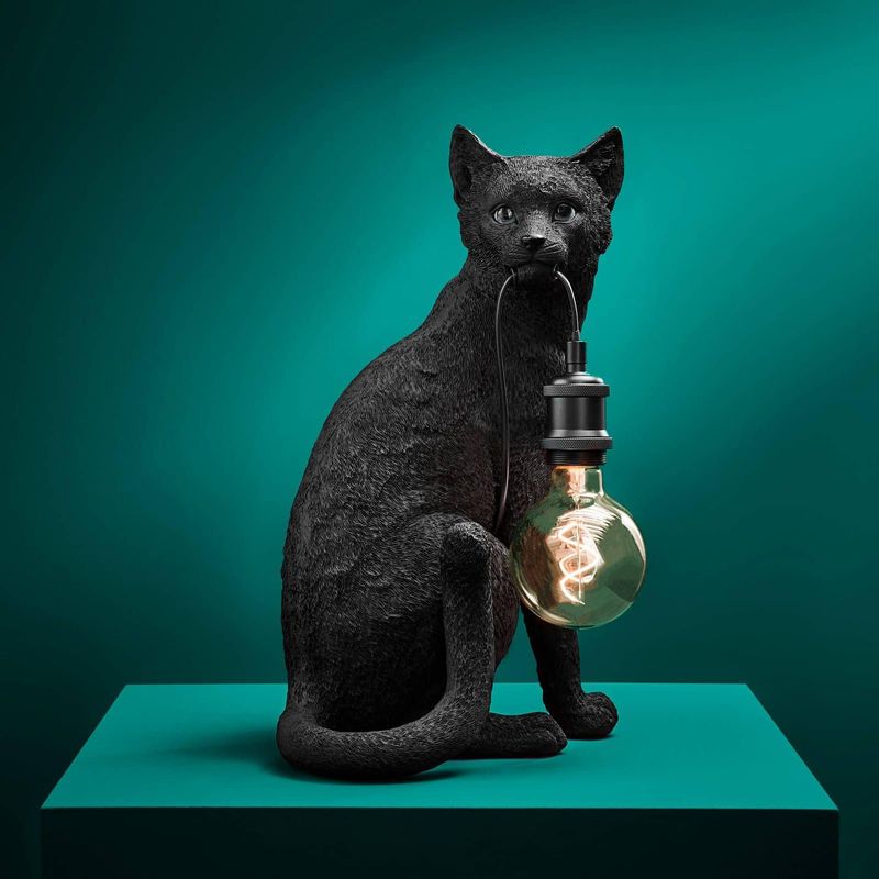 Chouchou katt bordlampe sort Werns
