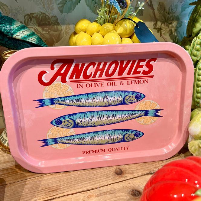 Hovedbillede Anchovies Tin serveringsbrett pink