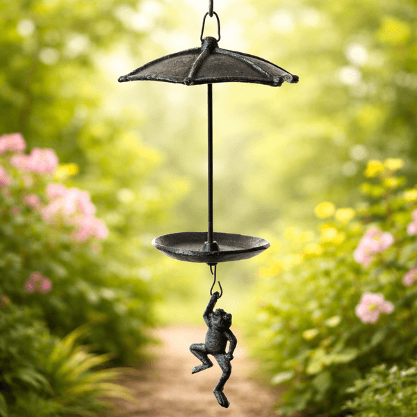 Hovedbilde Fuglemater hengende med frosk 50cm