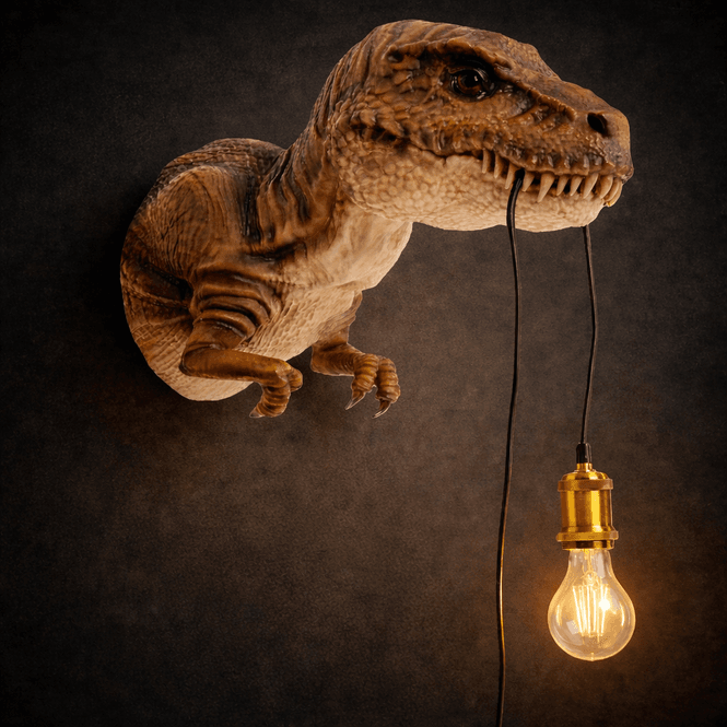 Hovedbilde Dinosaur T-Rex vegglampe
