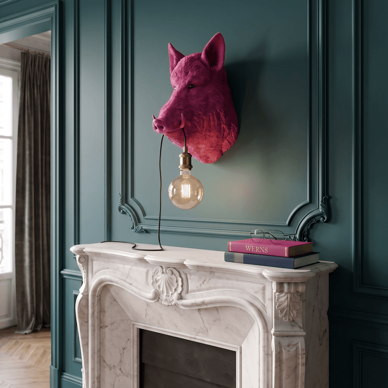 Willy villsvin vegglampe magenta rosa Werns