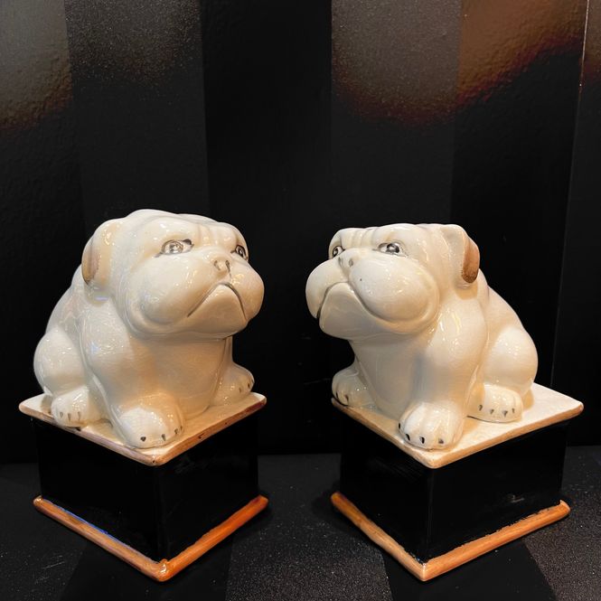 Hovedbilde Engelsk Bulldog figurer, sett med 2