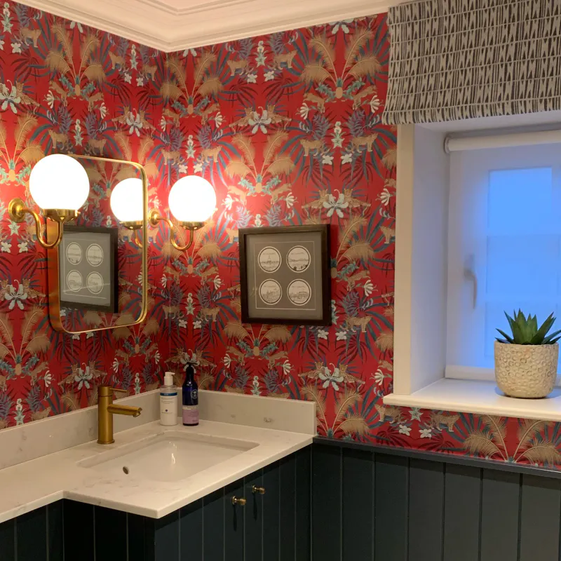 Leopard Luxe tapet rød