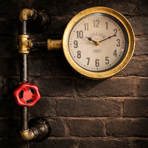 Hovedbilde Veggklokke Industriell stil fra AL Atelier 1957