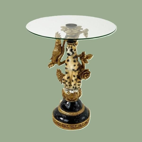 Hovedbilde Leopard with cockatoo sidebord Werns