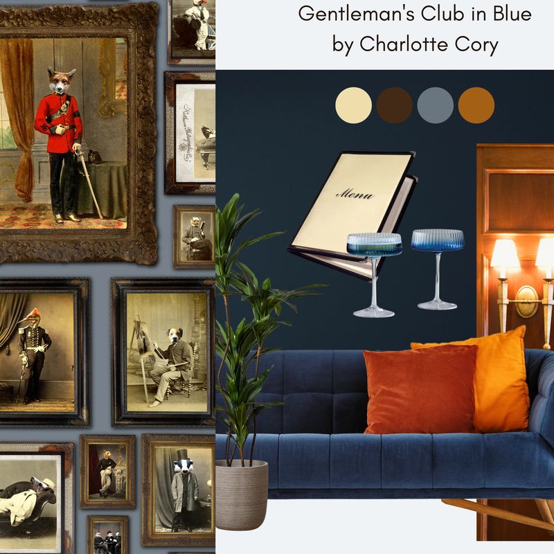 Colonel Fox & Friends at the gentleman's club, blue