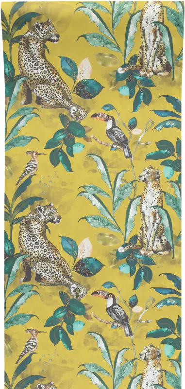 Cheetah tapet mustard